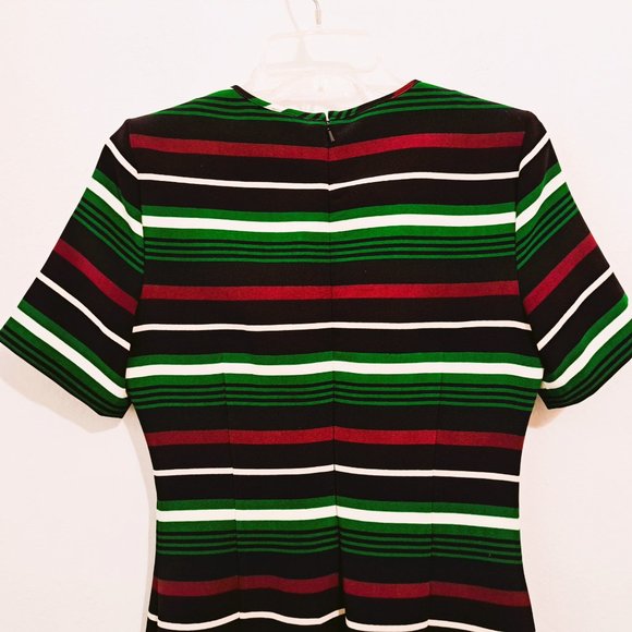 Michael Kors Dress Multicolor Striped Short Sleeve Size 6 Great Condition - Picture 9 of 10
